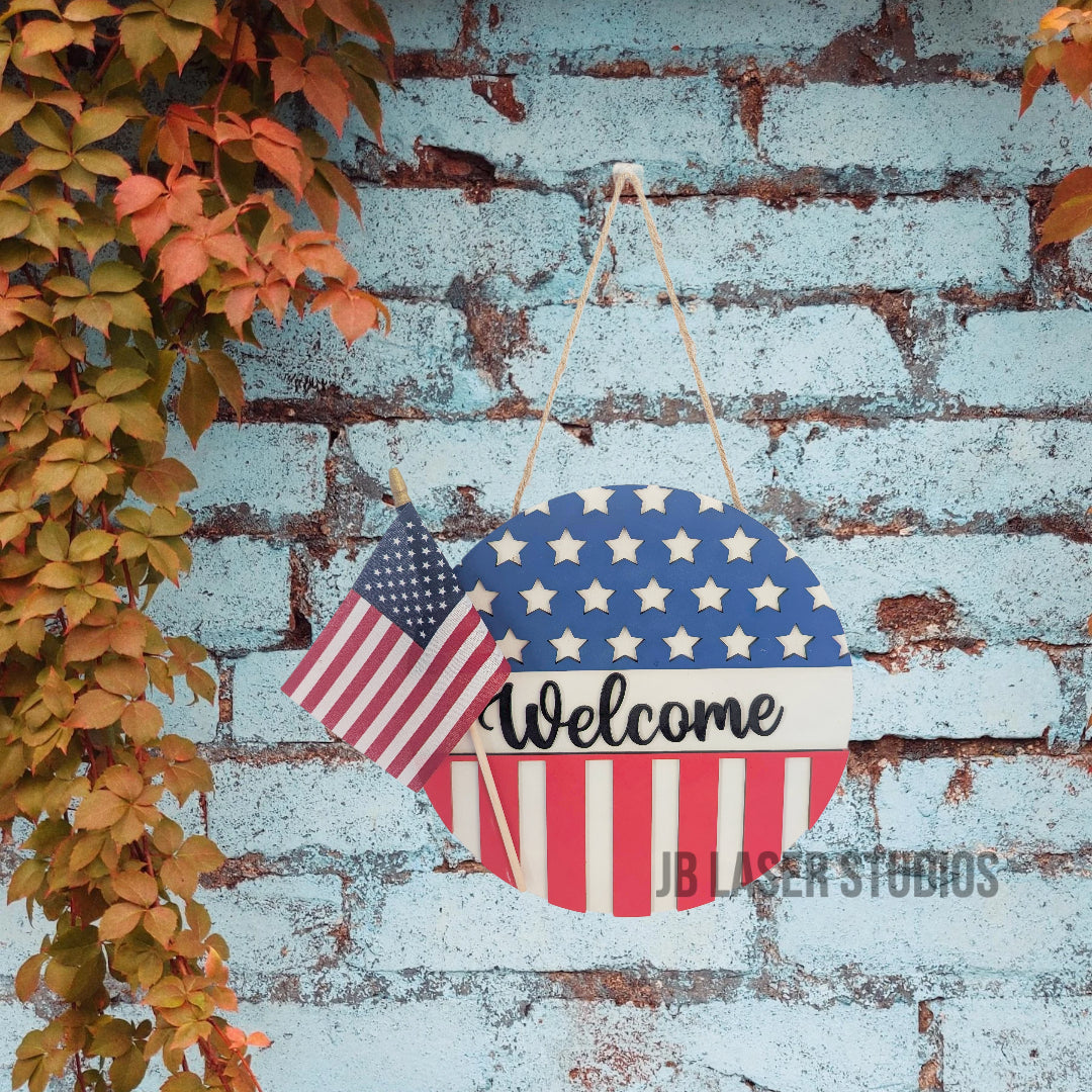 Americana Welcome Sign