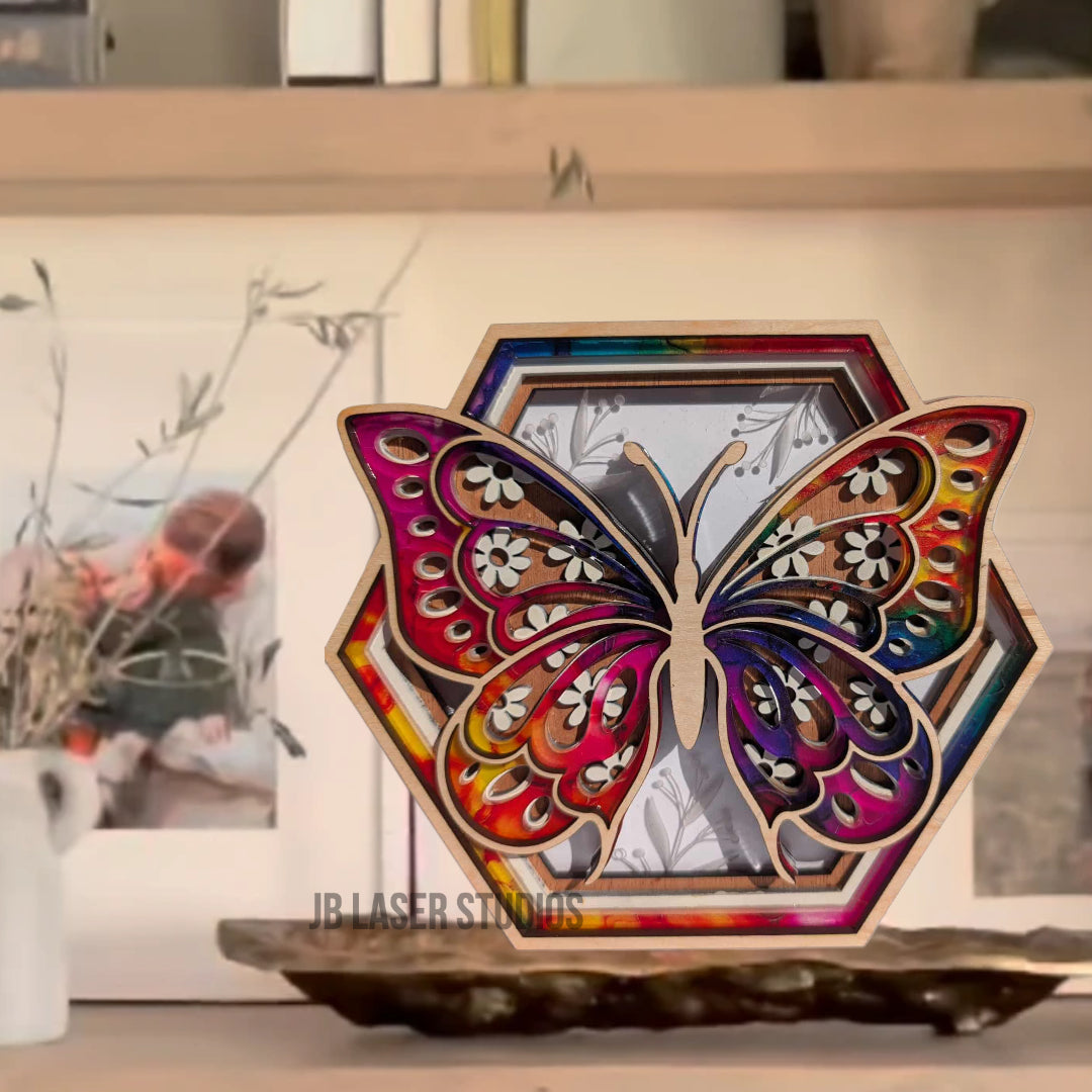 Rainbow Butterfly Shelf Sitter